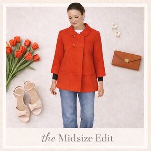 Banana Republic Orange Jacket | Structured Chic | Statement Layer Size Large